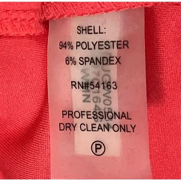 Calvin Klein Women's Rose Pink Cold Shoulder Knee Length Dress Back Zip SZ 4 NWT - Picture 10 of 11